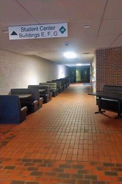 Empty halls during COVID