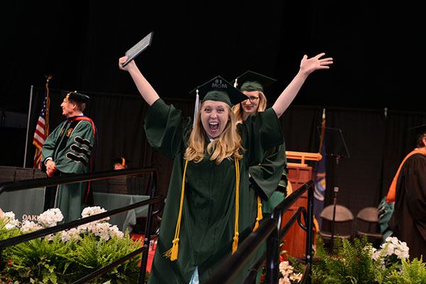 A happy OCC Grad Student at commencements