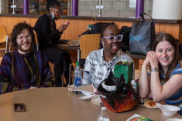 Students at a table