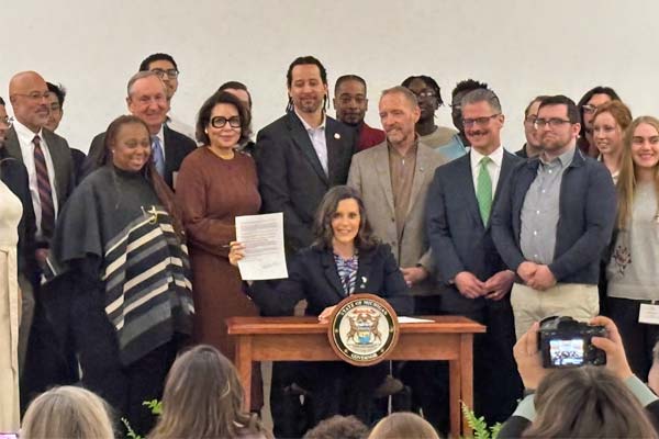 Michigan Governor Gretchen Whitmer at an OCC event.